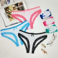 现货棉蕾丝边女士内裤 厂家货源内裤速卖通wish女士内裤批发