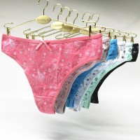 跨境外贸ebay女士内裤 棉印花丁字裤 厂家货源女式短裤批发