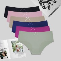 厂家外贸货源无痕冰丝纯色女士内裤