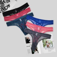 性感情趣蕾丝透明镂空女士丁字裤