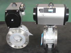 对夹式气动蝶阀D671X 不锈钢气动蝶阀