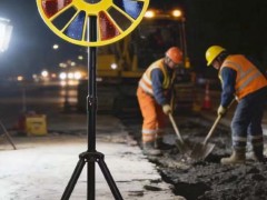 晋城道路施工太阳能回转灯 圆形红蓝警示灯led路障灯