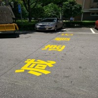 苏州小区门卫出入口画标识：识别区、禁止停车、停车登记检查